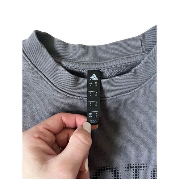 Adidas X Peloton Crew Sweatshirt unisex Size Medium Granie Gray - Picture 7 of 13